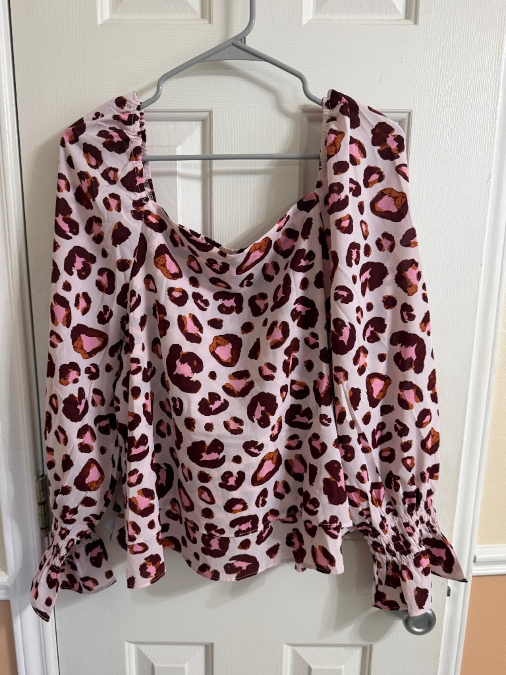 Cute Pink Leopard Blouse